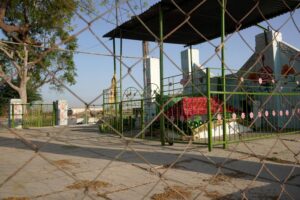 Darga in village Nisarpur, Madhya Pradesh gets surrounded by Sardar Sarovar Dam waters and is inaccessible till reservoir waters recede, Photo credit_ Rohit Jain for Oral History Narmada