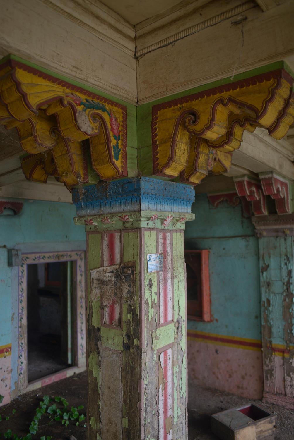 Jain Derasar (temple), in village Chikhalda, Madhya Pradesh, surfaces after the Sardar Sarovar Dam waters recede, Photo credit_ Rohit Jain for Oral History Narmada