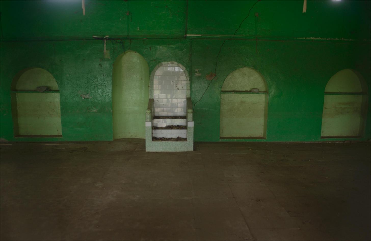 Mosque in derelict state surfaces as Sardar Sarovar Dam waters recede in Village Chikhalda, Madhya Pradesh